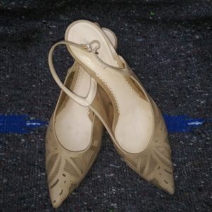 Ladies Giorgio Armani kitten toe heels size 7.5